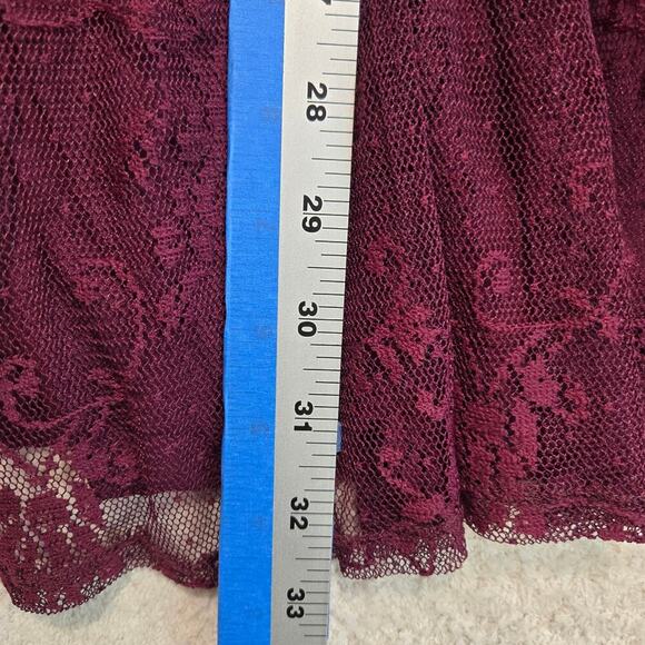 Hollister Burgundy Lace and Velvet Sleeveless Dress Size S Fairygoth - Picture 8 of 11